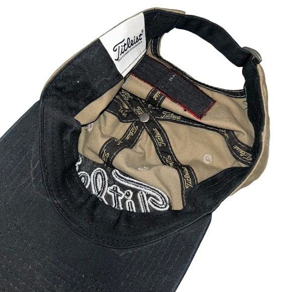 Titleist footjoy pro v1 FJ khaki adjustable tan gold hat cap - Picture 4 of 5